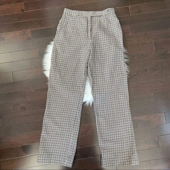 Vintage Aquascutum High Waisted Wool Check Plaid Ankle Pant - Picture 6 of 16